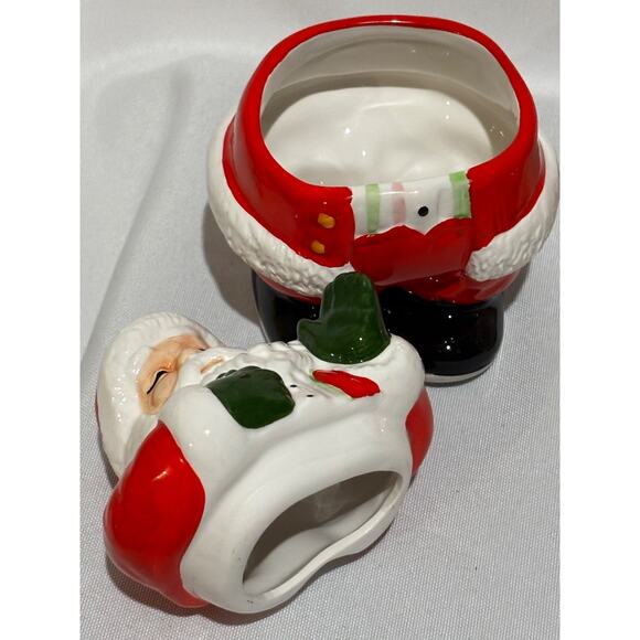 Vintage Lillian Vernon Santa & Toy Bag •Creamer•Lidded Sugar Set Collector MCM - Picture 3 of 10